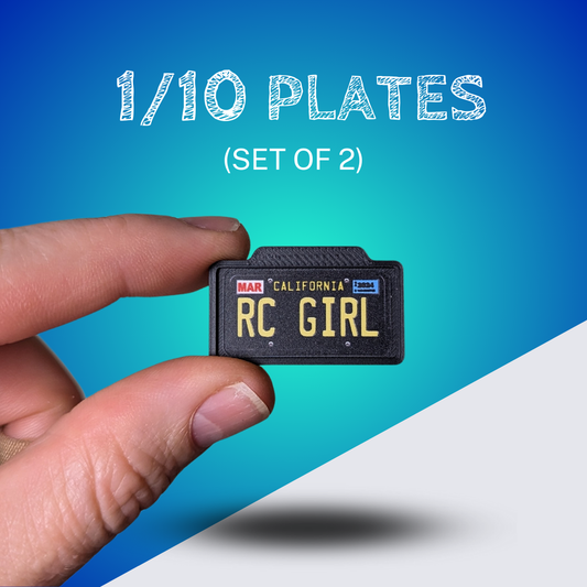 1/10 Scale RC GIRL Framed License Plates (set of 2)