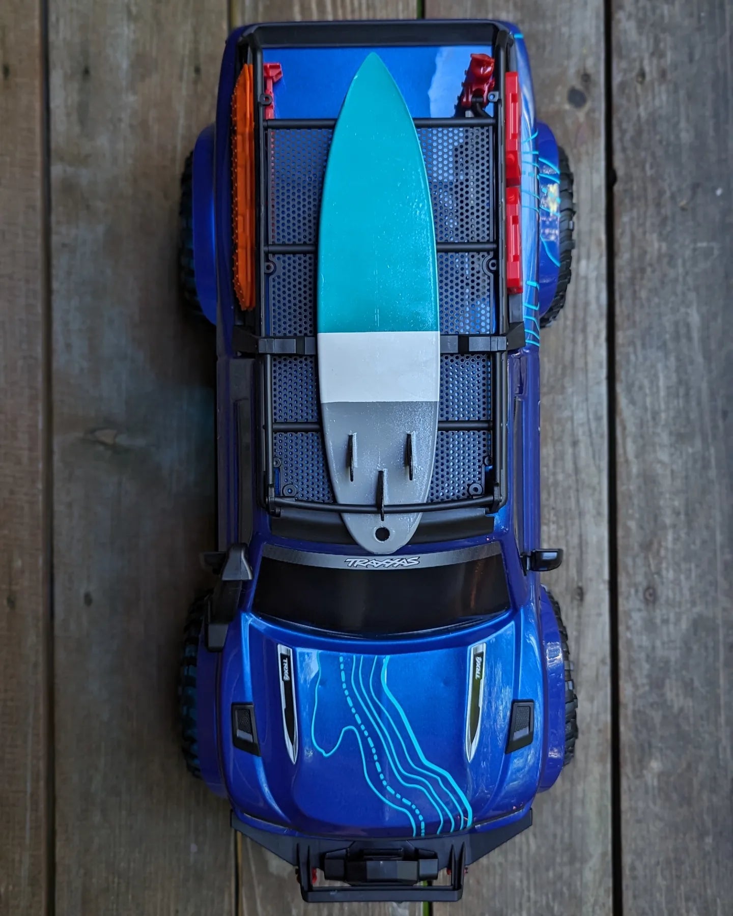 3D Printed Surfboard - unpainted (1:10 scale for RC Crawler)