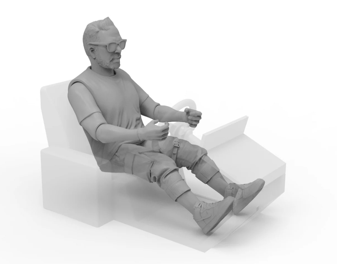 Male RC Driver Head 1:10 Crawler - 'Pete' Knight Customs Print (Head only)