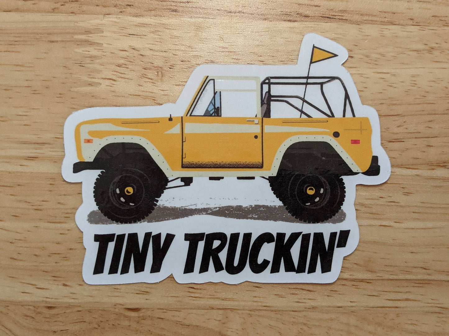 TINY TRUCKIN' Bronco die-cut waterproof sticker