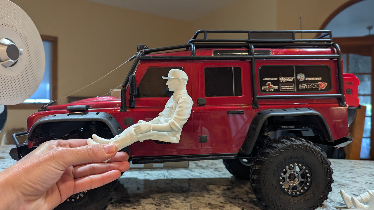 Male RC Driver Figure 1:10 scale Crawler - 'Matt' Knight Customs official 3D Print