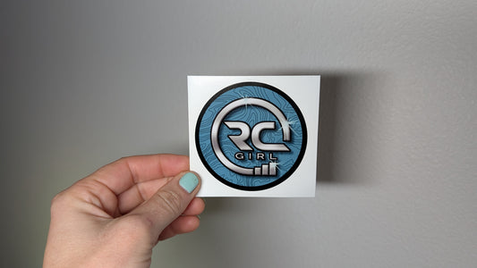 RC Girl 3" Circle topography Sticker