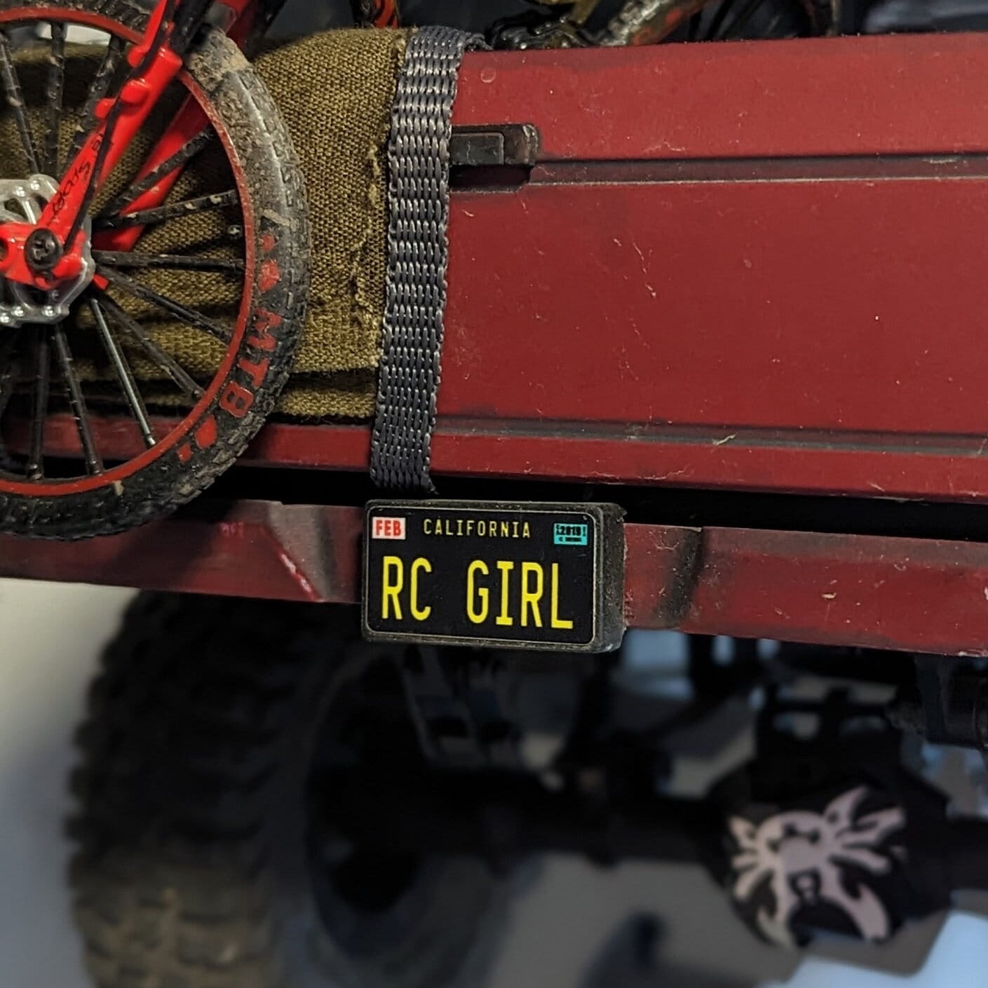 RC GIRL 1:10 scale CA license plate